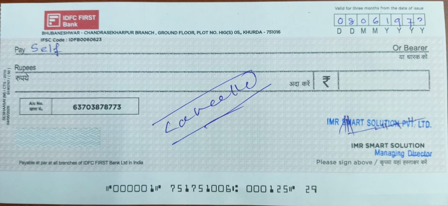 Cancelled Cheque